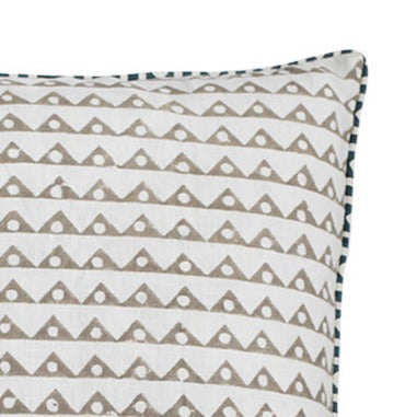 Filling Spaces Artful Traditionalist Bohemian Accent Pillow with Contrast Trim - 18 x 18 - 20 x 20 - 22 x 22 - 24 x 24 - 26X 26 - 14 x 20 - 14 x 40 - 18 x 40 - 16 x 50