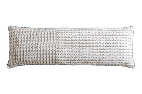 Filling Spaces Artful Traditionalist Bohemian Accent Pillow with Contrast Trim - 18 x 18 - 20 x 20 - 22 x 22 - 24 x 24 - 26X 26 - 14 x 20 - 14 x 40 - 18 x 40 - 16 x 50