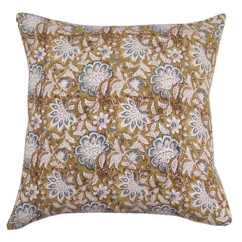 Filling Spaces Artful Traditionalist Bohemian Hand Block Print Accent Throw Pillow - 20 x 20 - 22 x 22 - 14 x 20 - 14 x 40