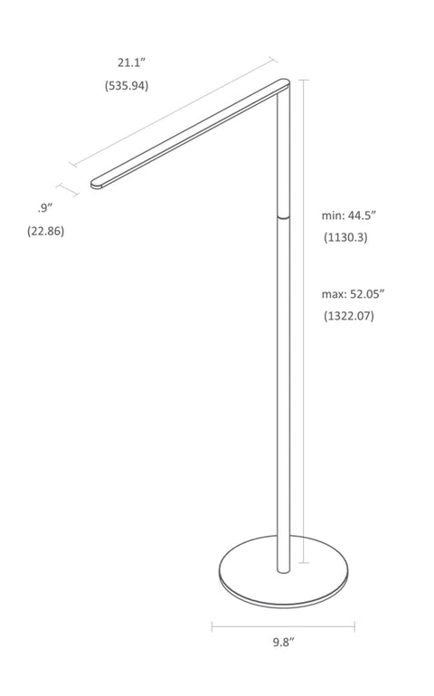 Lady7 Minimalist Sleek Floor Lamp with Adjustable Height