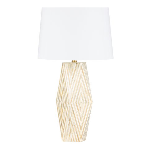 Syracuse Accent Column Inlay Table Lamp Art Deco