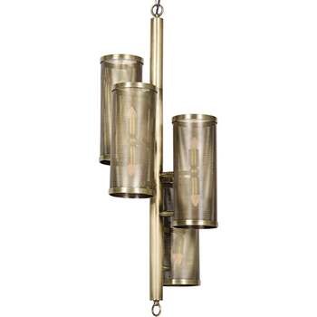 Pisa Classic Modern Chandelier in Antique Brass Ceiling Light