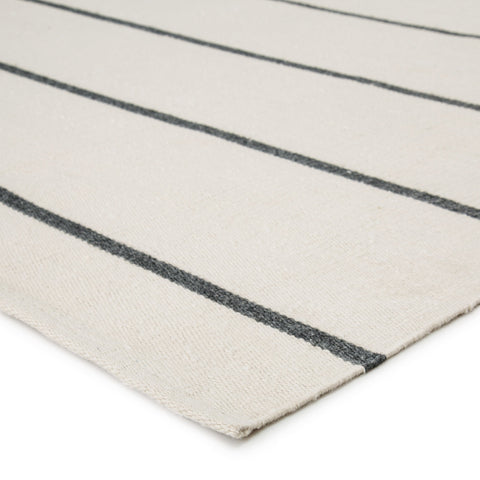 Coastal Stripe Rectangle Area Rug in Ivory - 8' x 10'