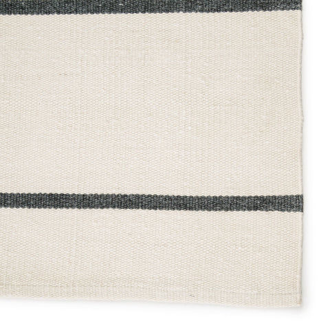 Coastal Stripe Rectangle Area Rug in Ivory - 8' x 10'