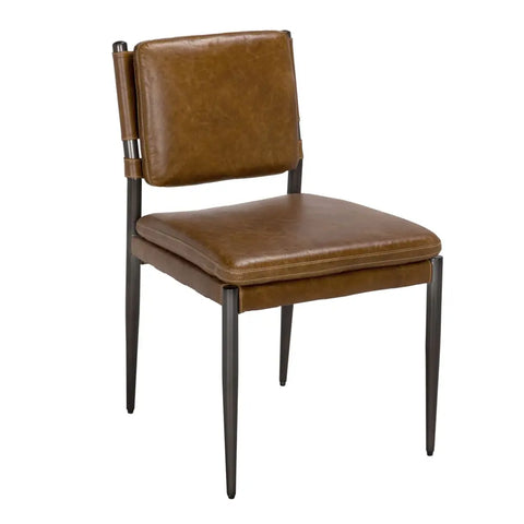 Wooster Industrial Creative Dining Side Chair with Padded Seat
