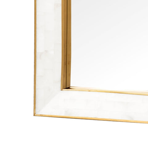 Contemporary Marble Framed Mosaic Accent Wall Mirror