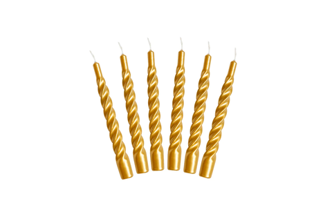 etúHOME Everyday Handcrafted Spiral Taper Candle Set - Set of 6