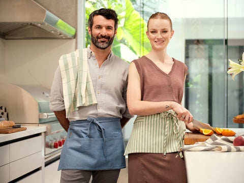 Waist Stripe Adjustable Apron with Deep Pockets