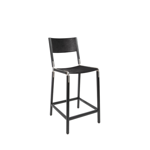 Linden Industrial Creative Modern Slat Back Counter Stool