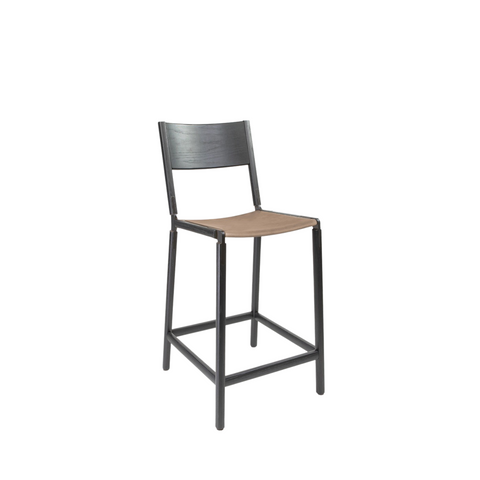 Linden Timeless Minimalist Slat Back Counter Stool