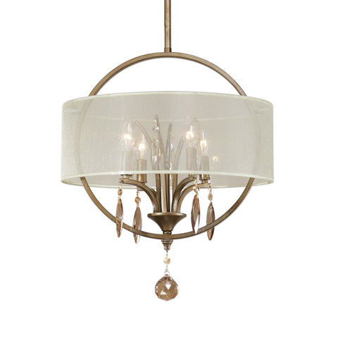 Alenya Accent Elegant Drum Pendant Light with Crystals