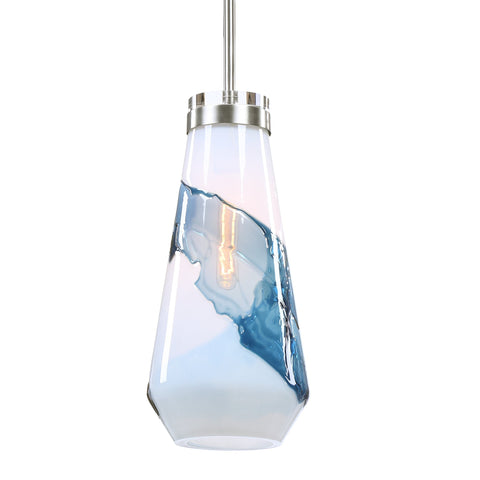 Windswept Accent Contemporary Pendant Light with Crystals