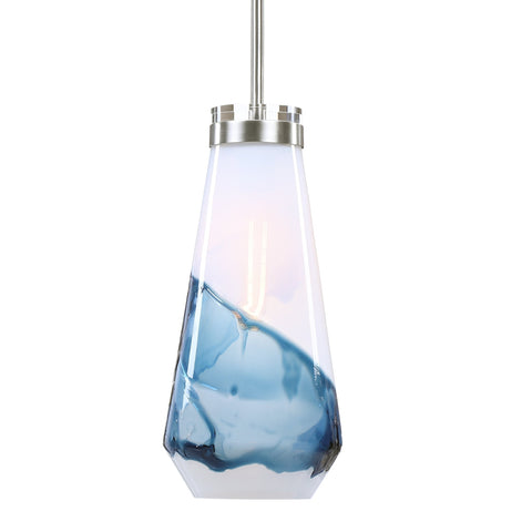 Windswept Accent Contemporary Pendant Light with Crystals