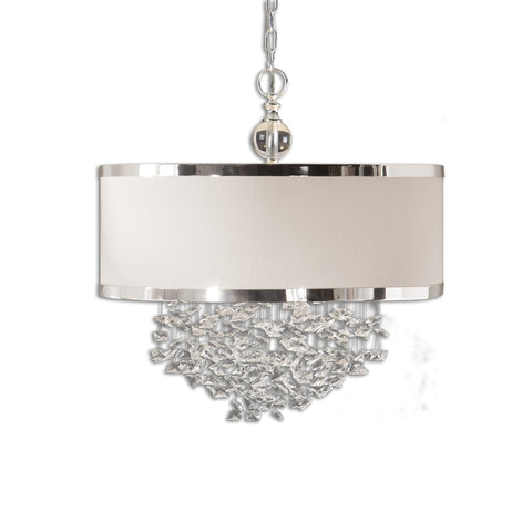 Fascination Accent Pendant Light with Crystals Drum Design