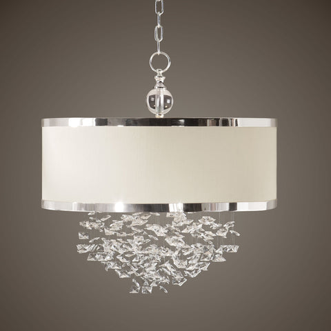 Fascination Accent Pendant Light with Crystals Drum Design