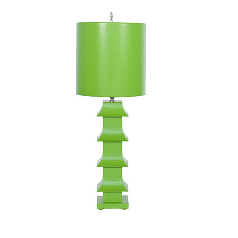 Accent Tiered Drum Table Lamp Modern Asian Design