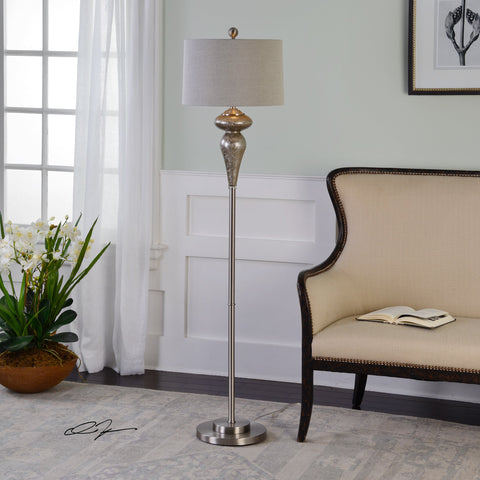 Vercana Modern Drum Accent Floor Lamp Set