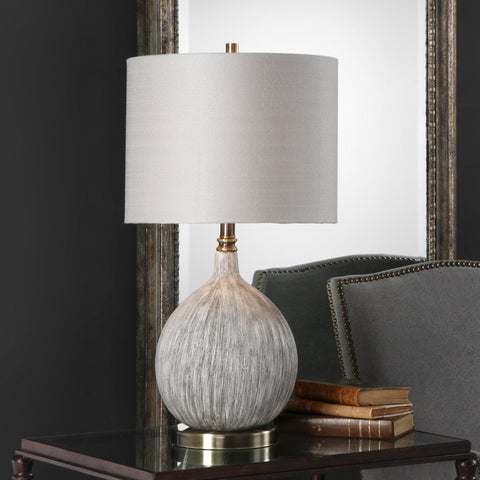 Hedera Accent Organic Modern Textured Round Table Lamp