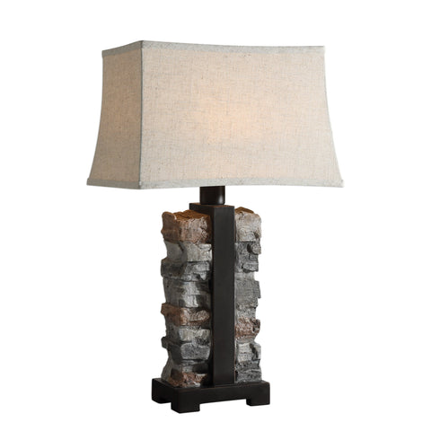 Kodiak Stacked Rustic Accent Table Lamp