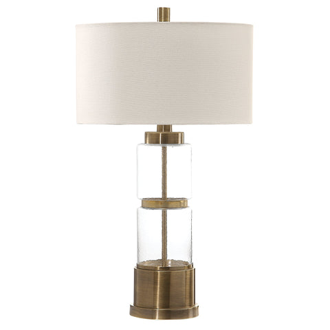 Vaiga Accent Column Table Lamp Modern Drum Design