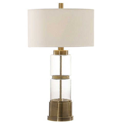 Vaiga Accent Column Table Lamp Modern Drum Design