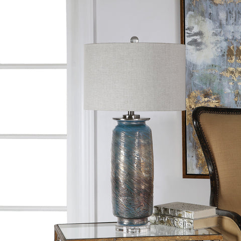 Olesya Column Table Lamp Contemporary Accent Lamp