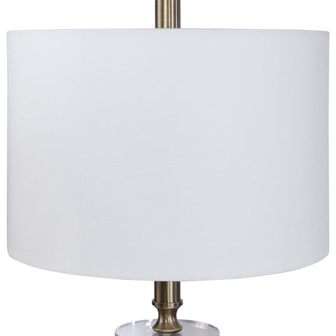 Maud Column Accent Floor Lamp with Crystals Traditional Style
