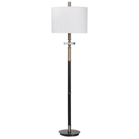 Maud Column Accent Floor Lamp with Crystals Traditional Style