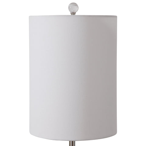 Piers Accent Buffet Table Lamp with Crystals Modern Cylinder