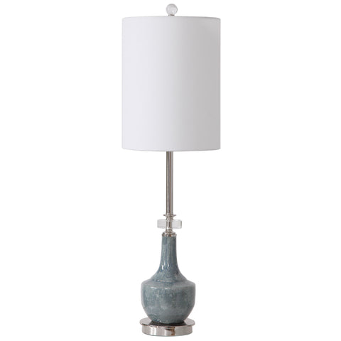 Piers Accent Buffet Table Lamp with Crystals Modern Cylinder