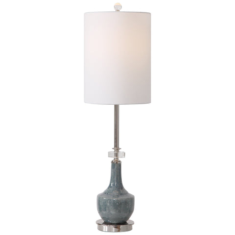Piers Accent Buffet Table Lamp with Crystals Modern Cylinder