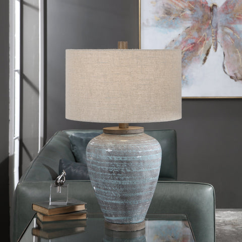 Pelia Bohemian Accent Drum Table Lamp