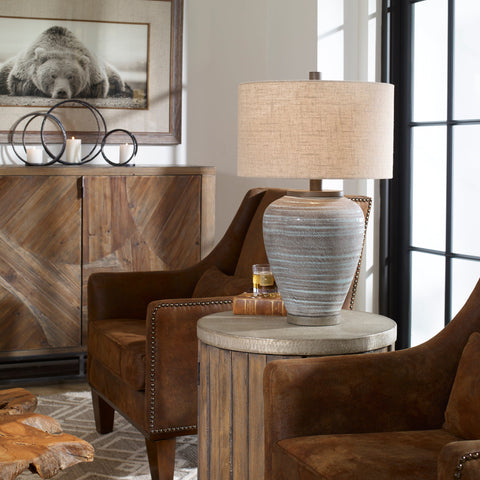 Pelia Bohemian Accent Drum Table Lamp