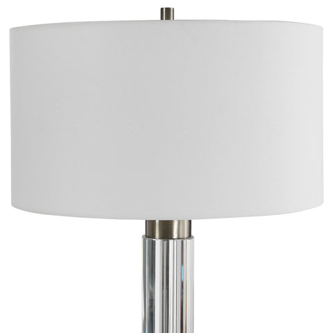 Davies Ambient Column Table Lamp with Beveled Drum Design
