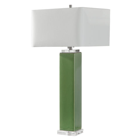 Accent Tropical Column Table Lamp with Crystals