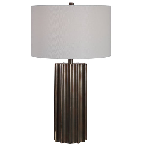 Khalio Column Drum Table Lamp Industrial Accent