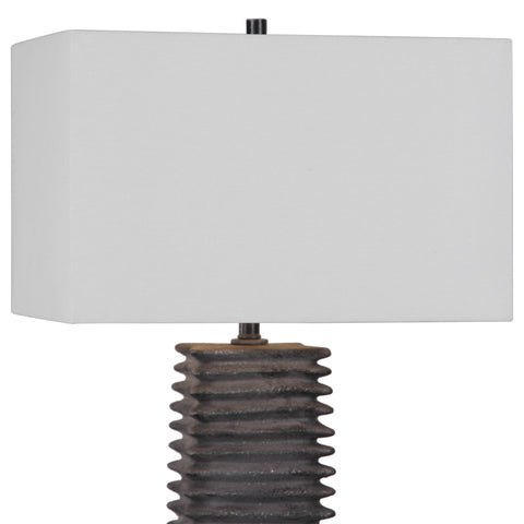 Sanderson Accent Column Table Lamp Fluted Modern Design