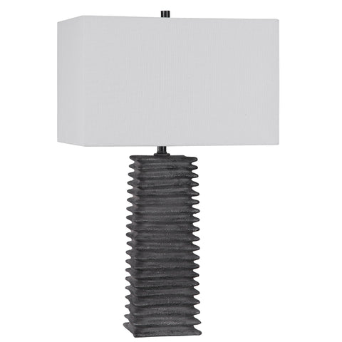Sanderson Accent Column Table Lamp Fluted Modern Design