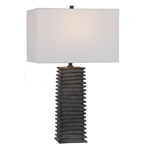 Sanderson Accent Column Table Lamp Fluted Modern Design