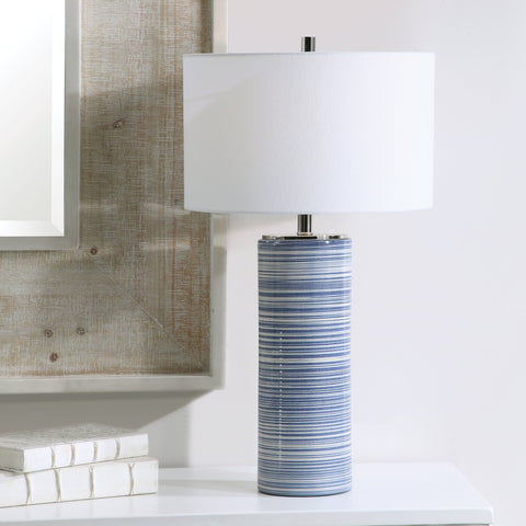 Montauk Coastal Column Table Lamp for Contemporary Spaces
