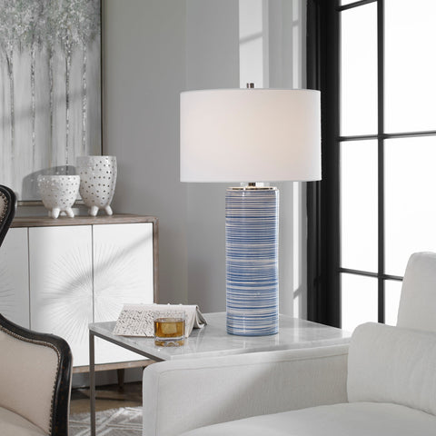 Montauk Coastal Column Table Lamp for Contemporary Spaces