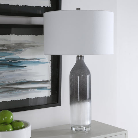 Natasha Column Art Glass Table Lamp Contemporary Accent