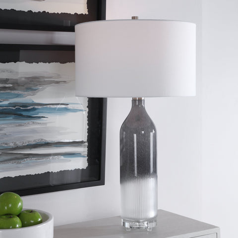 Natasha Column Art Glass Table Lamp Contemporary Accent