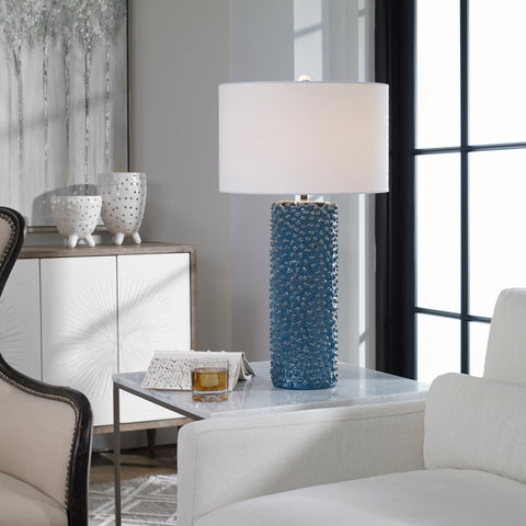 Ciji Coastal Column Accent Table Lamp with Beads