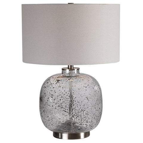 Storm Modern Art Glass Drum Table Lamp