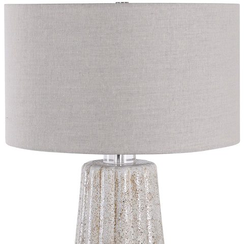Pikes Accent Fluted Column Drum Table Lamp Contemporary