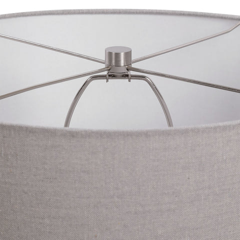Pikes Accent Fluted Column Drum Table Lamp Contemporary
