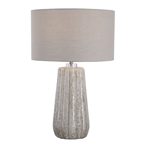 Pikes Accent Fluted Column Drum Table Lamp Contemporary