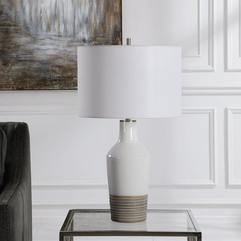 Dakota Column Drum Table Lamp Contemporary Accent