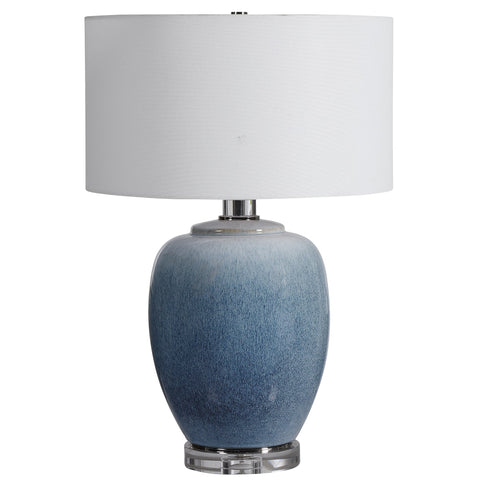 Waters Accent Crystals Drum Table Lamp Elegant Modern